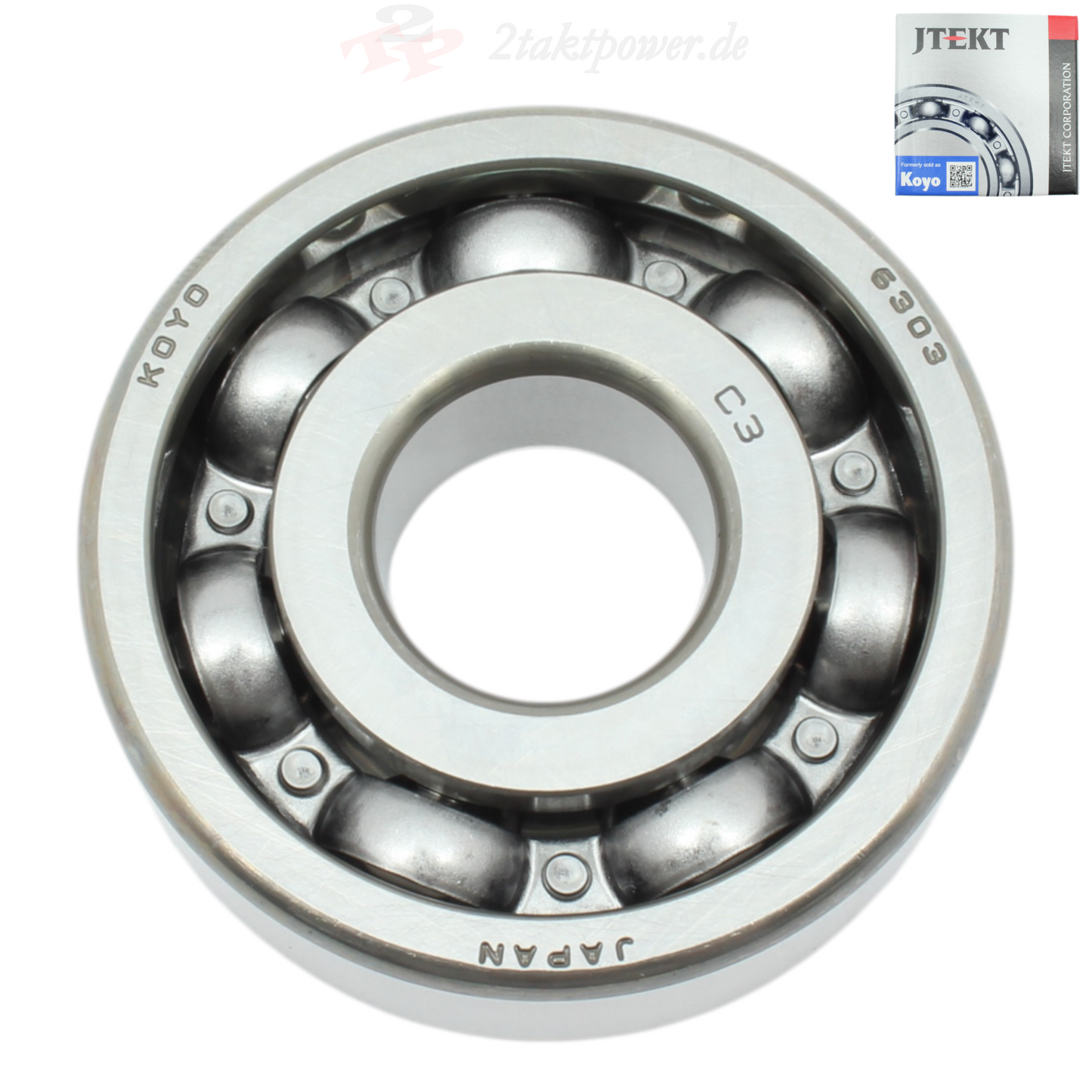 Motorlager Kugellager Lager Getriebewelle hinter Kupplungskorb Koyo 6303 C3 für Husqvarna SM WR CR SMS WRE 125. OE-Referenznummer: 800043382