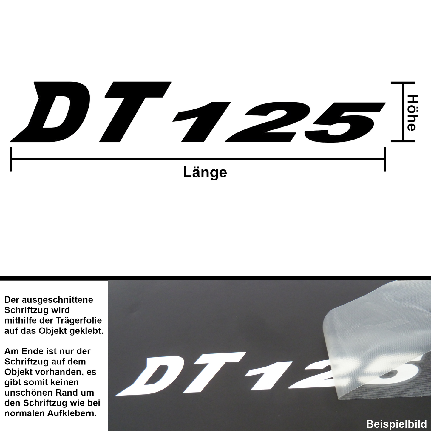Aufkleber "DT 125" - Design 2