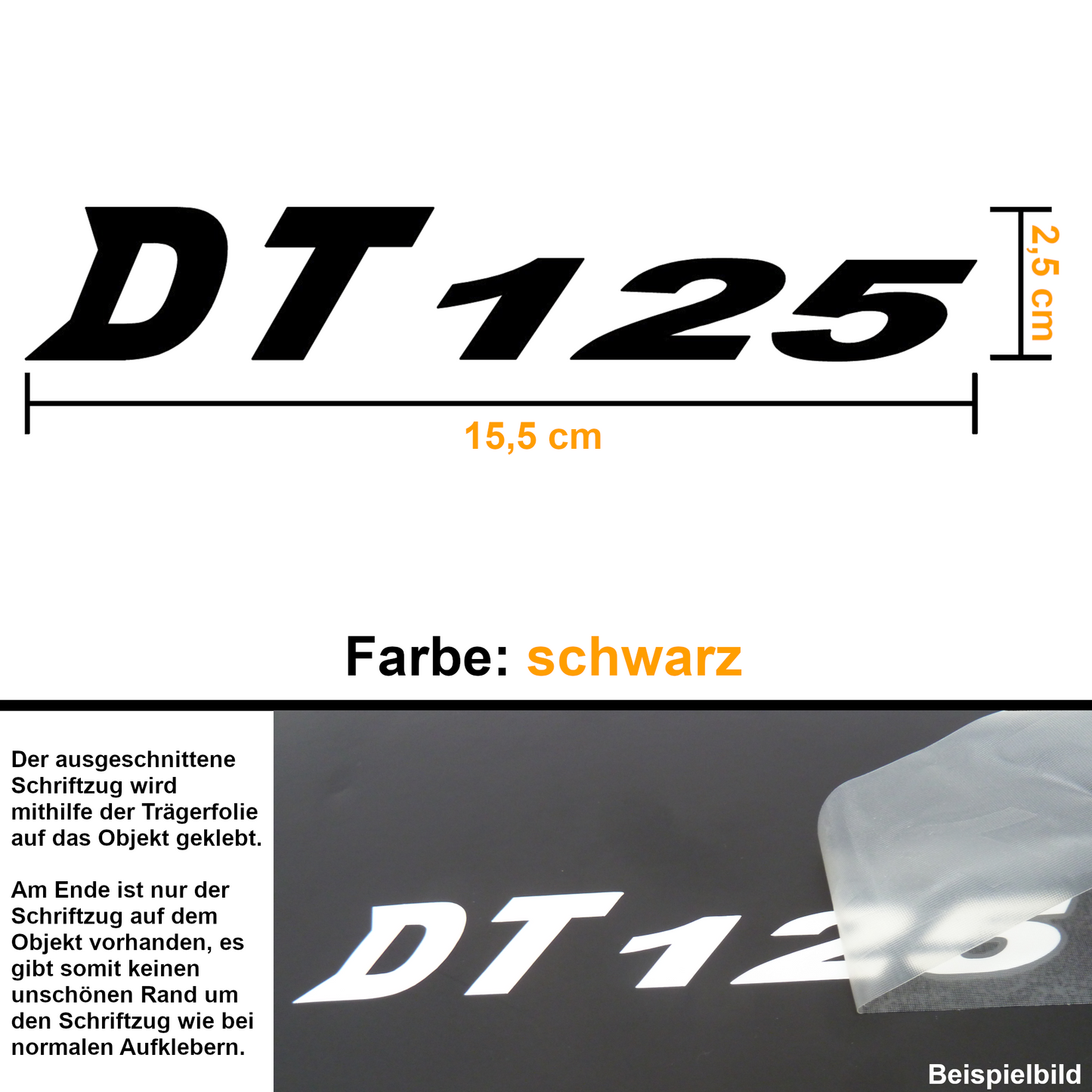 Aufkleber "DT 125" - Design 2