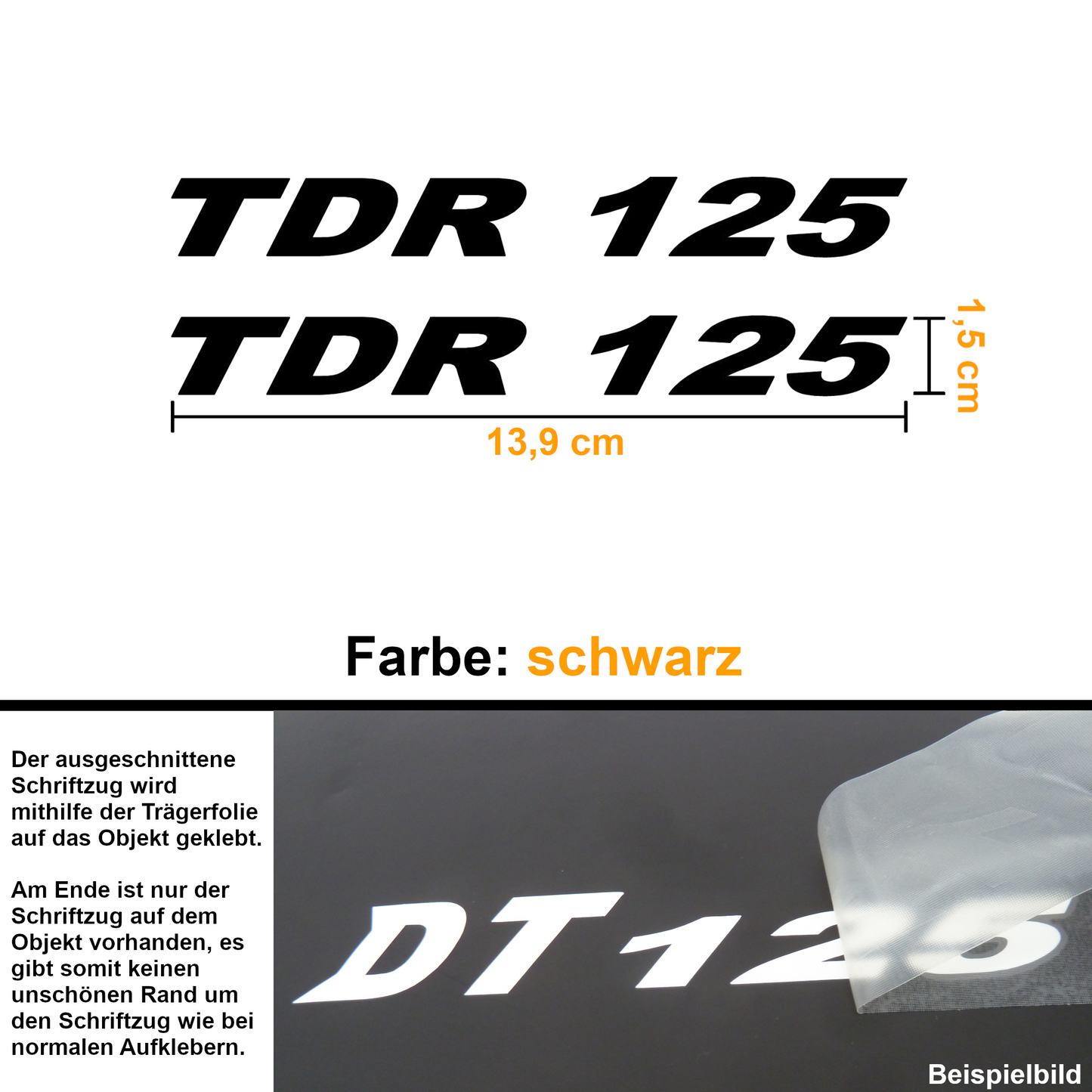 Aufkleber "TDR 125"
