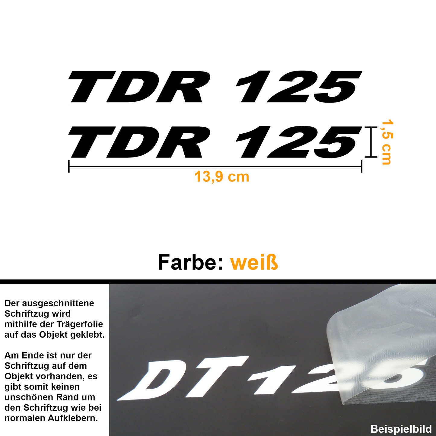 Aufkleber "TDR 125"