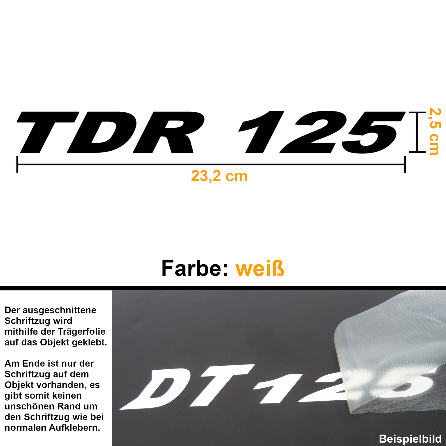 Aufkleber "TDR 125"