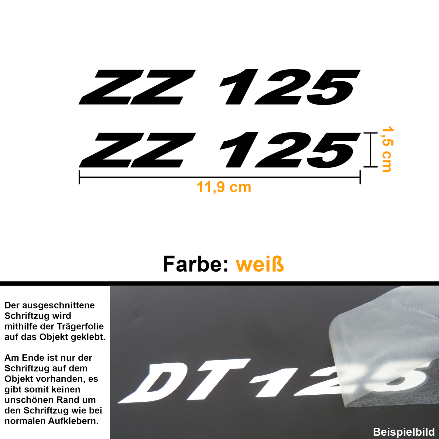 Aufkleber "ZZ 125"