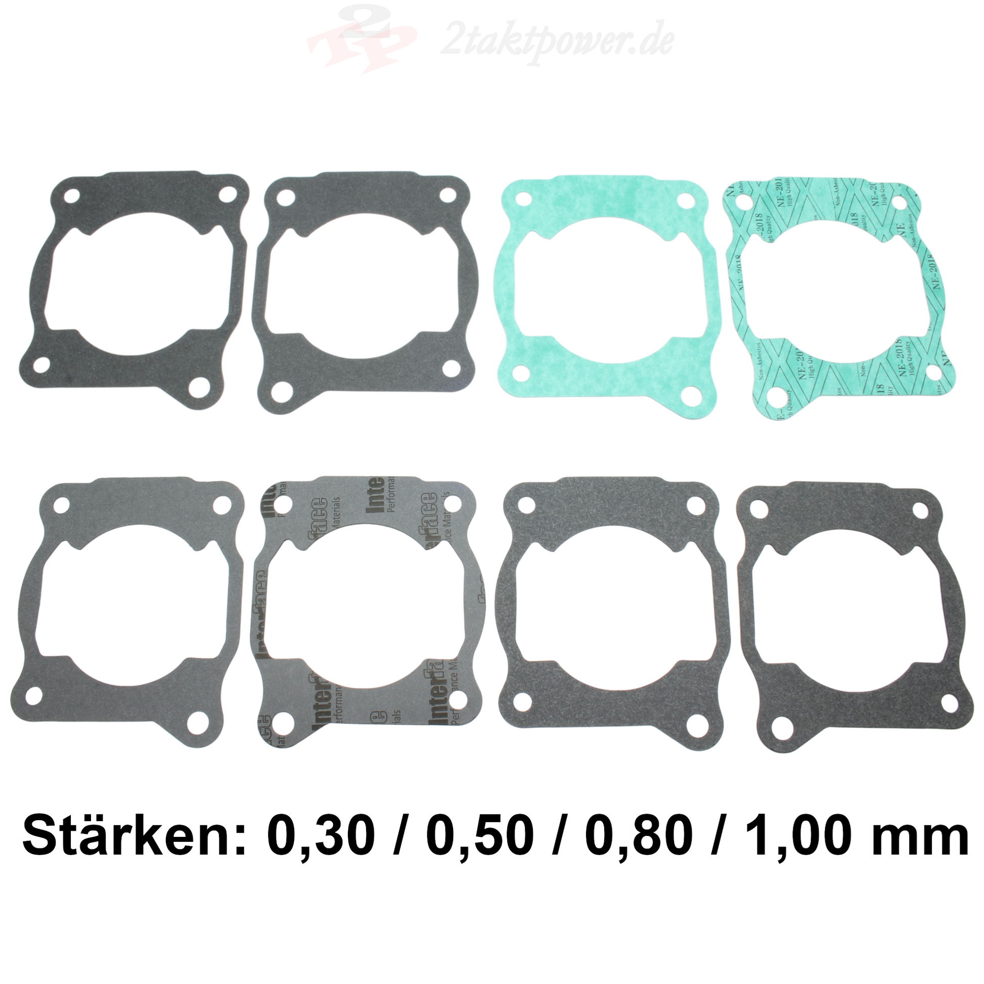 Zylinder Zylinderfuß Dichtung verschiedene Stärken 0,30 0,50 0,80 1,00 mm für Yamaha RD 350 YPVS, OE-Referenznummer: 29L1135100