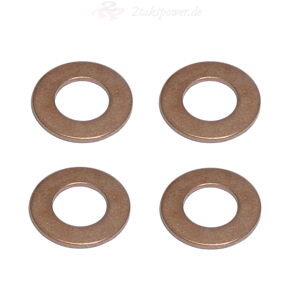 Kupferringe Dichtringe Anschluss Zylinderkopf für Yamaha DT 125 / TDR TZR KTM LC2 Sachs ZZ ZX XTC 125. OE-Referenznummer:
9043006166