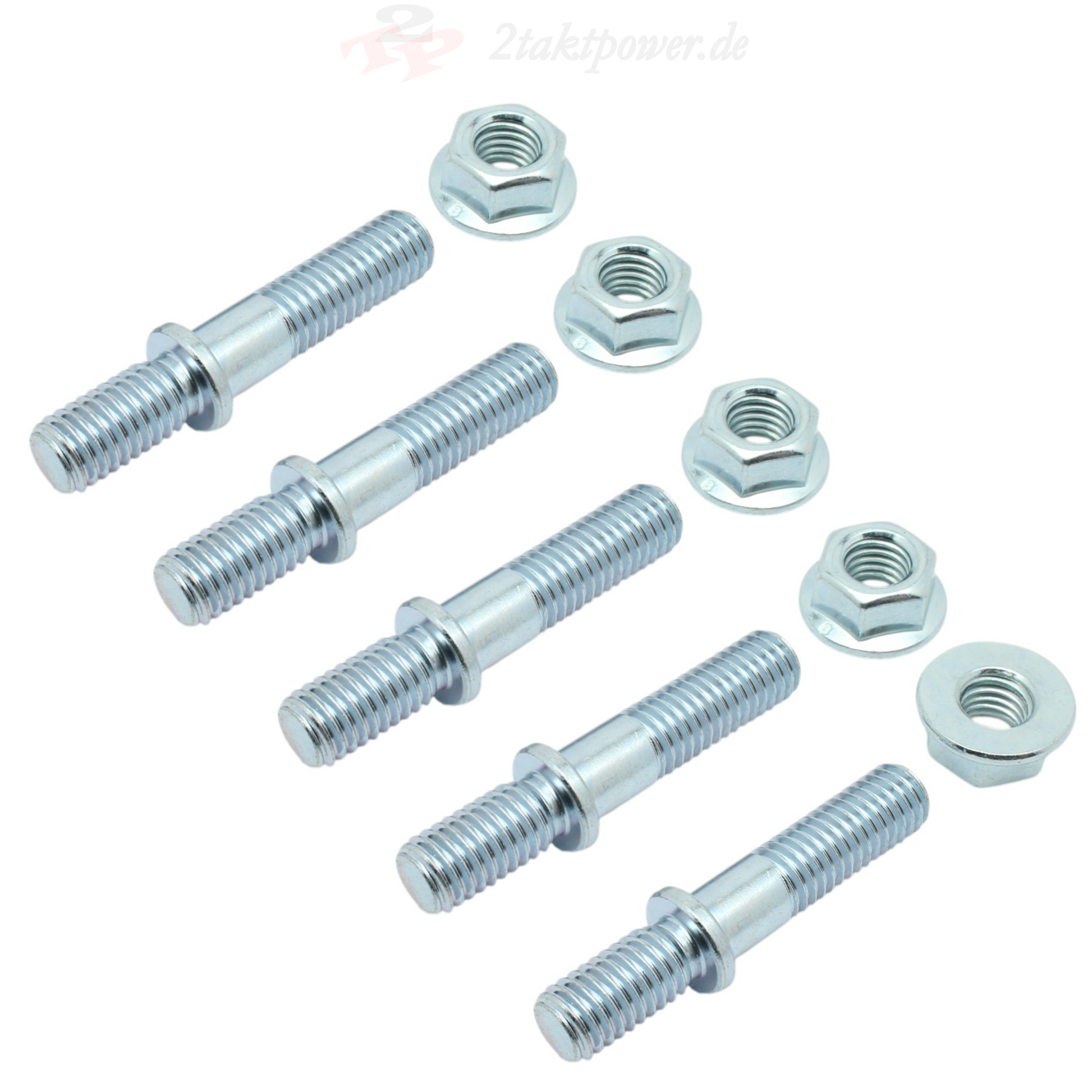 Stehbolzen Set Satz Schrauben Bolzen Muttern Zylinderkopf Zylinder Brennraum für Honda CR 125 R, OE-Referenznummer: 90011KZ4700 / 90011-KZ4-700