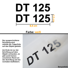 Lade das Bild in den Galerie-Viewer, Aufkleber &quot;DT 125&quot; - Design 1
