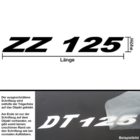Aufkleber "ZZ 125"